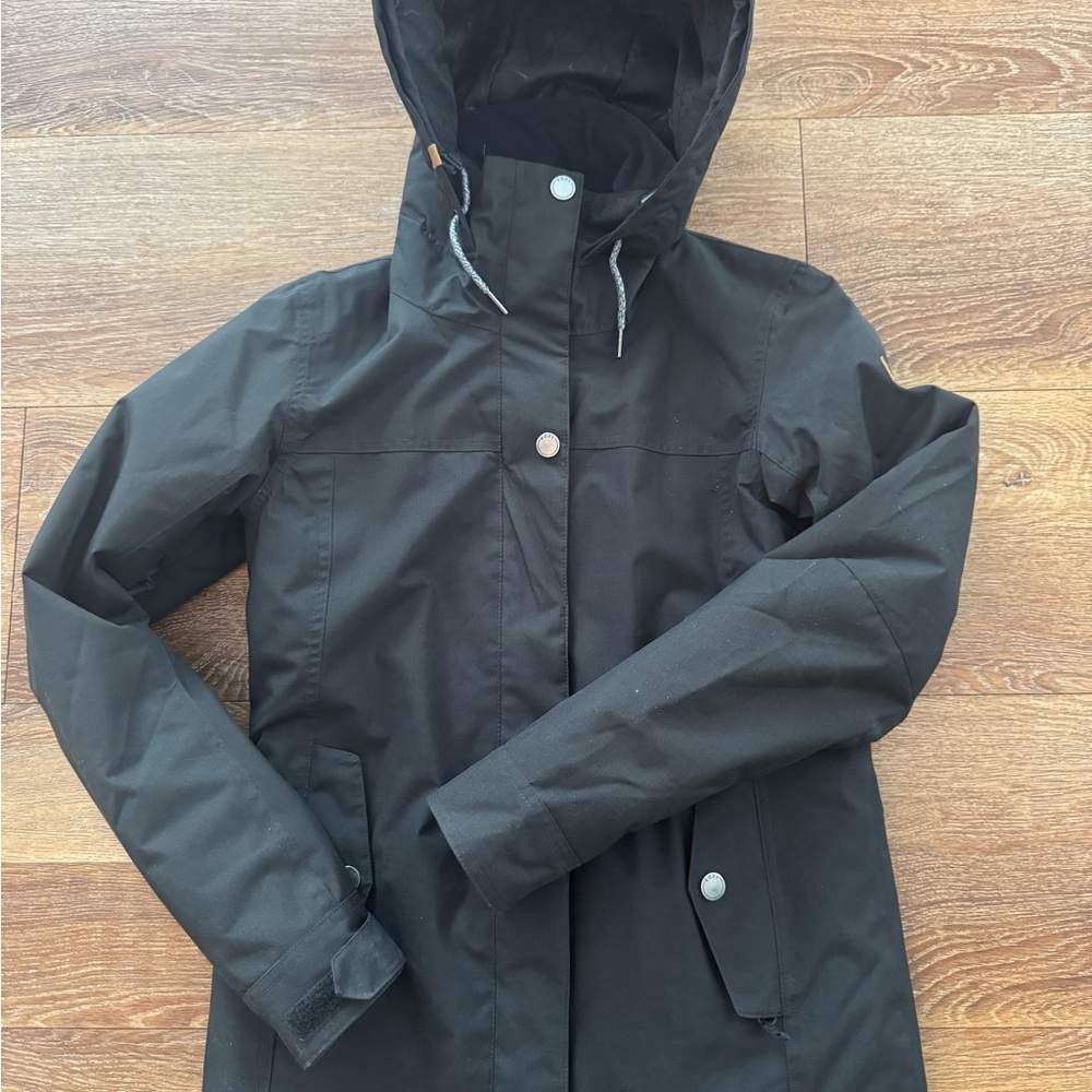 Roxy Black Hooded Ski Jacket